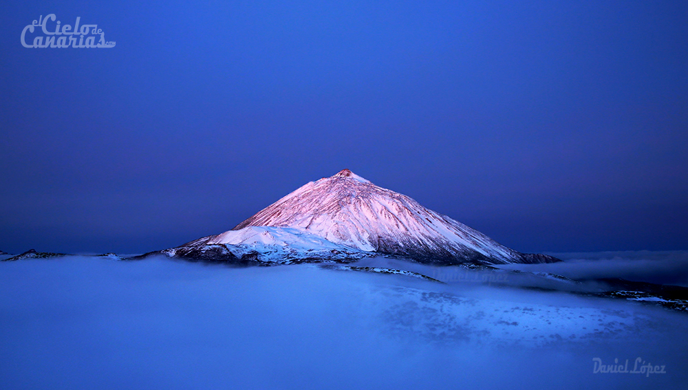 Teide nevado amanece