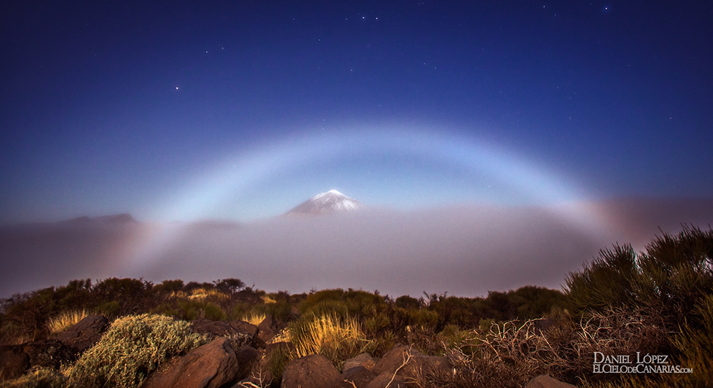 Arcoiris Lunar y Teide DLopez